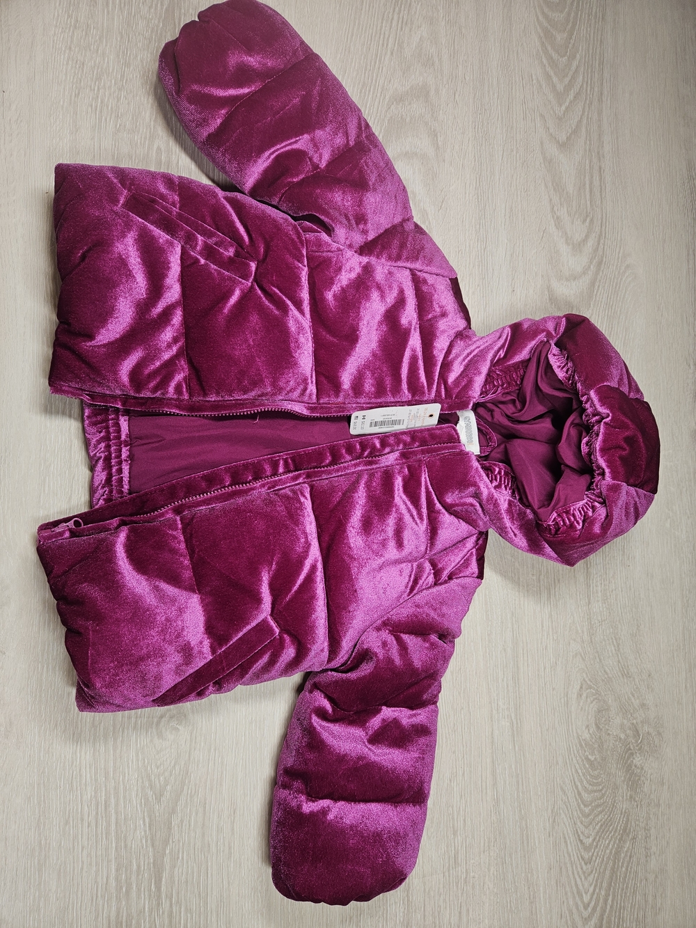 18-24m NEW Gymboree Winter Velvet Puffer Jacket - Magenta